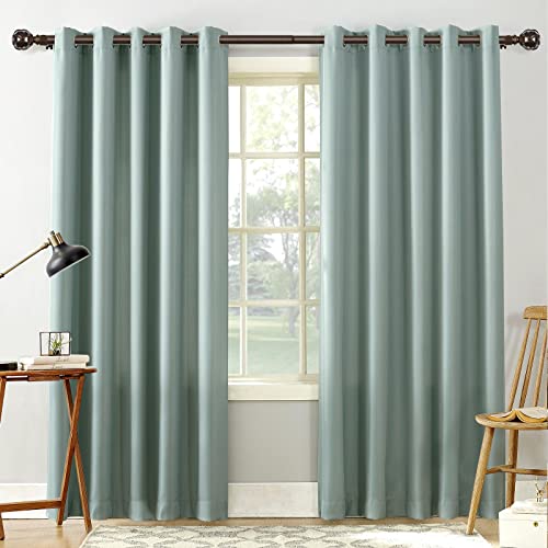 KAMANINA Single Curtain Rod 32 to 58 Inch(2.6-4.8Ft), 7/8 Inch Antique Bronze Adjustable Drapery Rod for Windows, Decorative Netted Texture End