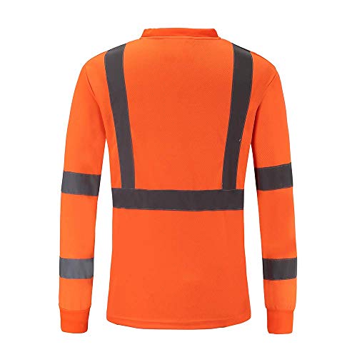 A-SAFETY X Small Black hi vis Long Sleeve Shirt(X-Small)
