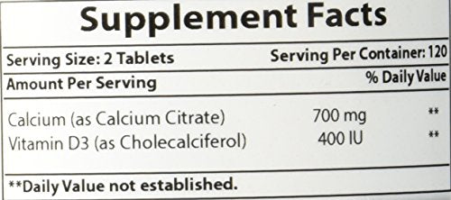 Best Naturals Calcium Citrate with Vitamin D-3 240 Tablets (240 Count (Pack of 1))