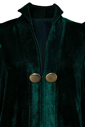 COSMOVIE Women's Witch Halloween Cosplay Costume Movie Wizard Sorceress Cloak Robe Coat