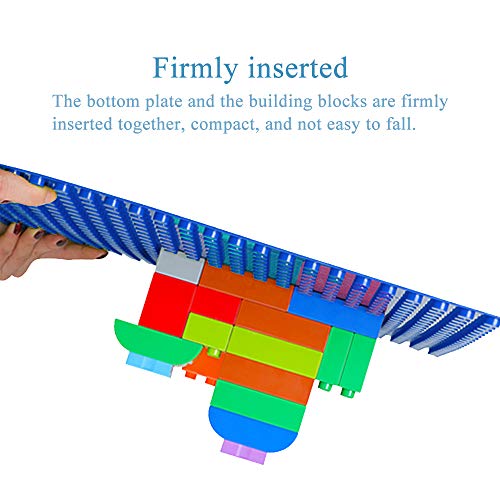 JNZong Classic Baseplates Building Base Plates for Building Bricks 100% Compatible with Major Brands-Baseplates 10" x 10", Pack of 6 (Blue)