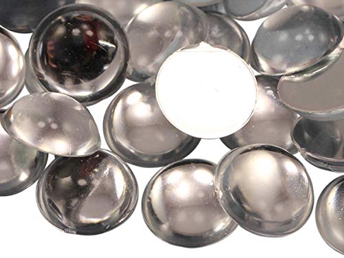 7mm Violet .VT Flat Back Acrylic Round Cabochon Pro Grade - 100 Pieces