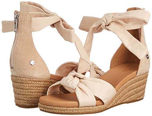 UGG Women's Yarrow Sandal, Black Canvas, 12