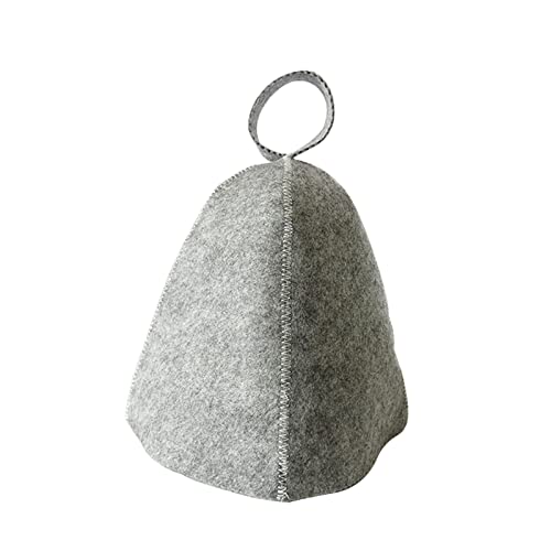 YidaSouko Sauna Hat Natural Felt Bucket Hat, Soft Sauna Cap for Hot Dry Steam Room Bath (Gray Bucket Hat)