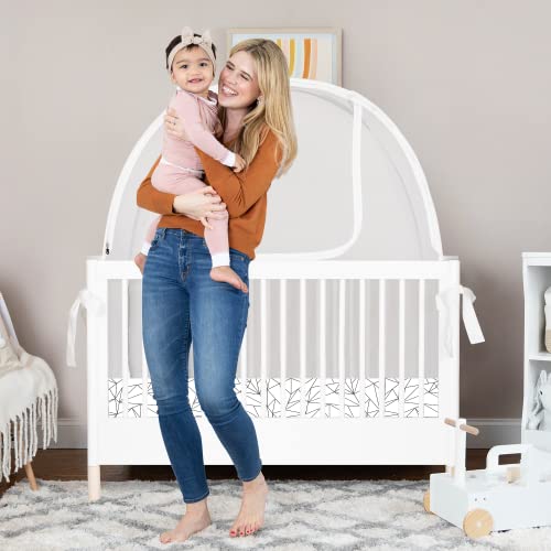 Pro Baby Safety Pop Up Crib Tent, Fine Mesh Crib Netting Cover to Keep Baby from Climbing Out, Prevent Falls and Mosquito Bites, Safety Net Canopy - Sturdy & Stylish Infant Crib Topper