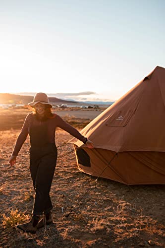 WHITEDUCK Regatta Canvas Bell Tent - w/StoveJack, Waterproof, 4 Season Luxury Camping and Glamping Yurt Tent Outdoor (10' (3M), Water Repellent, Desert Red)