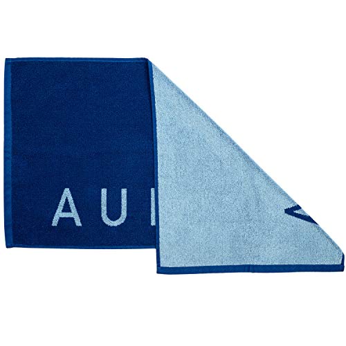 Luxury Organic Cotton Gym Towel - Soft, Absorbent, Silver Infused - 31.5 X 15.75 inch - Blue Yoga & Gym Towel for Men & Women
