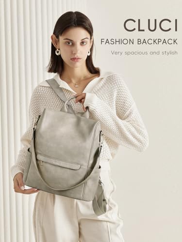 CLUCI Backpack Purse for Women, Womens Backpack Purse, Leather Anti-theft Large Fashion Designer Travel Bag Ladies Shoulder Bags