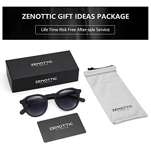 ZENOTTIC Vintage Round Polarized Sunglasses for Men Women UV400 Protection