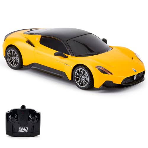 1:24 Scale Officially Licensed RC Maserati MC20, Yellow Sport Racing Hobby Toy Car Model Vehicle for Boys Girls and Adults Gift