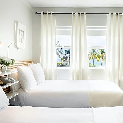 1 Inch Curtain Rods for Windows, 16 to 28 Inch Black Rustic Curtain Rod Set, Modern Design Drapery Tubes with Brackets Room Divider, For Indoor and Outdoor