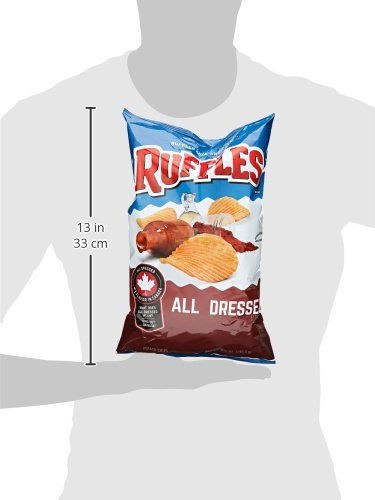 Ruffles Potato Chips, Sour Cream and Onion, 8.5 Ounce (Pack of 4)