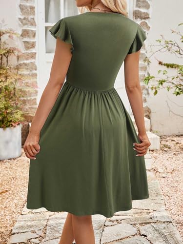 YATHON Black and White Dresses for Women 2024 Casual Spring Funeral Dresses for Women 2024 Aline Summer Dresses for Women 2024 Summer (YT227-Black Stripe,M)