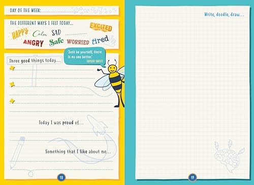 Happy Confident Me: Daily JOURNAL - Gratitude and Growth Mindset Journal that boosts children's happiness, self-esteem, positive thinking, mindfulness and resilience