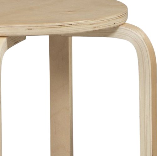 Jenna Natural Round 17.75" Stacking Stool, Set of 4 by Linon