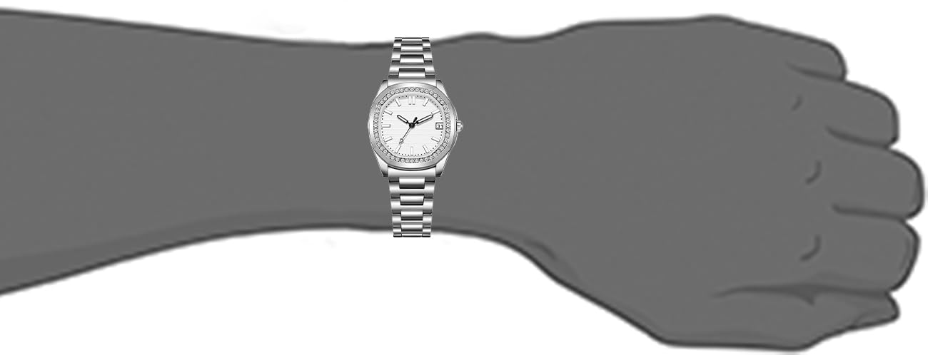 BESTKANG Luxury Women's Watch Date Luminous Waterproof Analog Quartz Dainty Watches for Women (Silver White)
