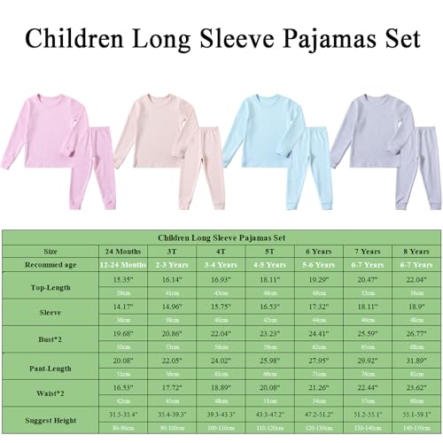 Kids Winter Thermal Underwear Long Johns Set Toddler Boys Pajamas Warm Base Layer Set (Beige,2T)