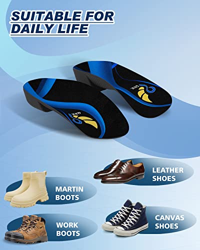 3/4 Arch Support Insoles for Women/Men, QBK Orthotics Shoe Insoles High Arch Supports Shoe Insoles for Plantar Fasciitis, Flat Feet, Over-Pronation, Relief Heel Spur Pain,S