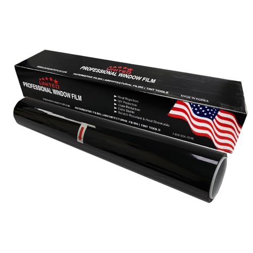 United Window Tint Universal Black 5% VLT 20" in x 100'Ft x3Rolls Standard Dyed 1Ply Film Black Color - Privacy Tint for Car, Home, Blocks UV/IR Rays, Reduce Heat & Glare (3Rolls of 5% 20Inch)