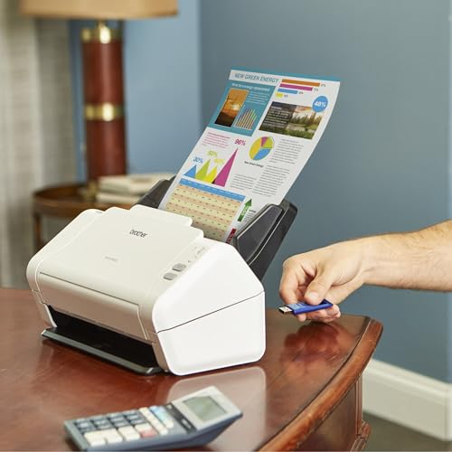 Brother High-Speed Desktop Document Scanner, ADS-2200, Multiple Scan Destinations, Duplex Scanning (Renewed Premium)