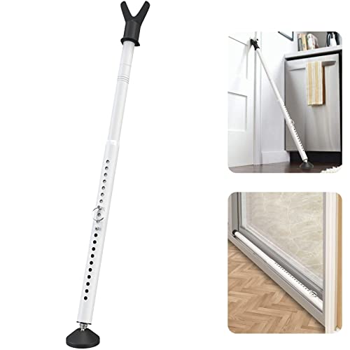YeYeBest Door Security Bar 28-45Inch Adjustable Door Stoppers 1 Pack Heavy Duty Stoppers/Jammer Bedroom Door Barricade Security Bars for Window, Stop, Front Door, Apartment, Home,Travel, Hotel Room