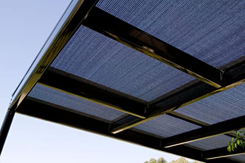 Shatex 90% Shade Fabric Sun Shade Cloth Taped Edge with Grommets Sun-block Mesh Shade for Pergola Cover Canopy 8’ x 12’, Black