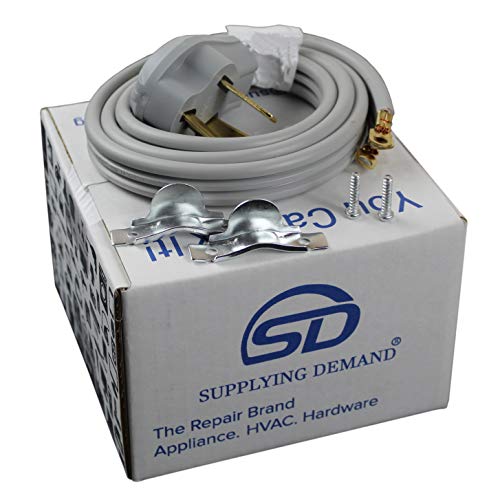 Supplying Demand 4 Foot Clothes Dryer Electrical Power Cord 3 Prong Wire 30 Amp 250 Volt