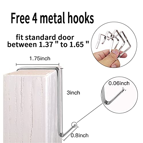 TidyMaster 2 Pack Extra Large Hanging Crystal Clear Over Door Shoe Organizers, Closet Shoe Rack Organizer, 12+6 Pockets, 8 Hooks, Grey (59" x 21.6")