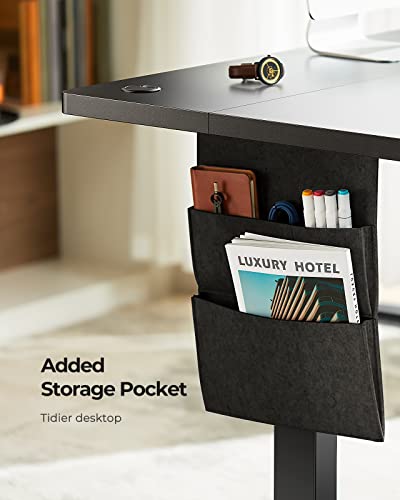 Marsail Standing Desk Adjustable Height, Electric Standing Desk with Starage Bag, Stand up Desk for Home Office Computer Desk Memory Preset with Headphone Hook