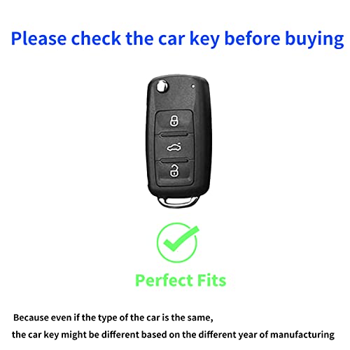 LCXJMWKL for VW Volkswagen Key Fob Cover, Compatible with VW Jetta Beetle Tiguan Passat Golf MK6 Polo