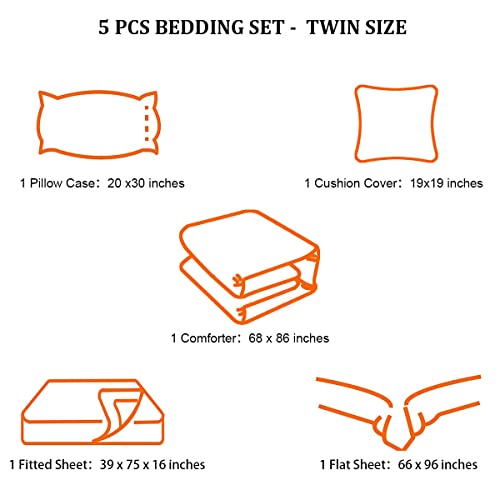 lris Bedding Boys Gamer Comforter Sets Twin Size for Kids Bedding,5 Piece Bed in a Bag Gaming Bedding Set,Boys Game Console Pattern Bed Set with Flat Sheet,Fitted Sheet,Cushion Cover,Pillowcases