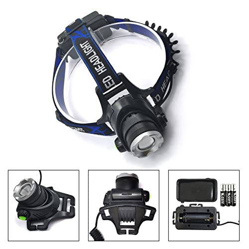 XYSRZ Blue Light Headlamp 3 Modes Zoomable Blue Headlamp for Hunting Fishing