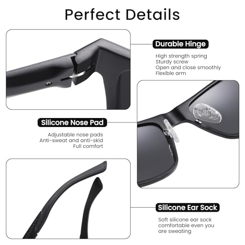 DUCO Polarized Sunglasses for Men Vintage Aluminum Frame Retro Sports Sun Glasses Driving Shades 100% UV Protection 8207