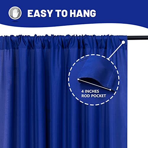 White Backdrop Curtain for Wedding Decor Holiday Party 4 Panels- White Wedding Backdrop Polyester Photography Backdrop Drapes Baby Shower Birthday Privacy Sliding Curtains Home Decor,5ft x 10ft
