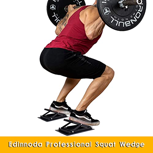 Height Adjustable Squat Wedge Set – Anti-Slip Slant Board for Heel Elevated Squat, Calf Stretching (small pair)