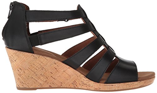 Rockport womens Briah Gladiator Wedge Sandal, New Taupe Nubuck, 7.5 US