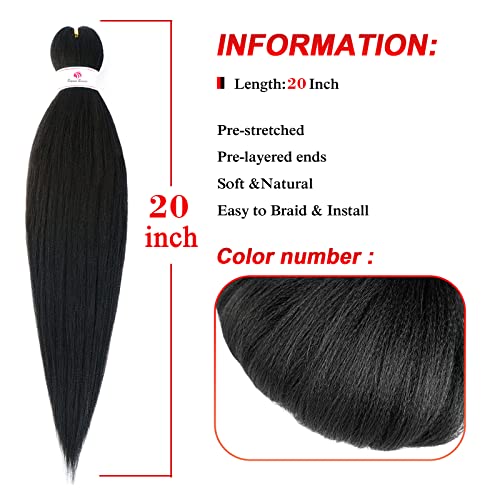 Beyond Beauty Braiding Hair pre stretched, Braids Synthetic Fiber Ombre Yaki Texture, Natural Easy Twist Braids Crochet Hair Hot Water Setting hair extensions
