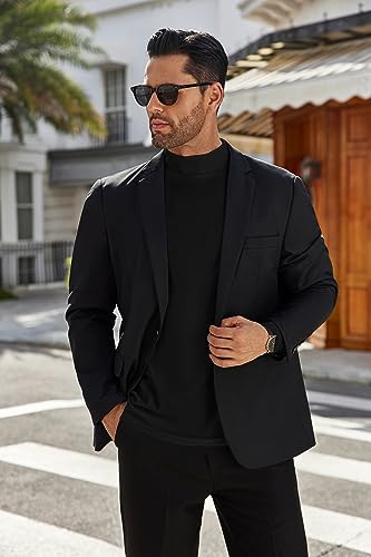 Ekouaer Men's Mock Turtleneck Long Sleeve Turtle Neck Shirts Lightweight Undershirt Thermal Pullover Sweater Khaki Medium