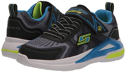 Skechers Kids Boy's Tri-Namics Sneaker, Black/Yellow/Blue, 13.5 Little Kid