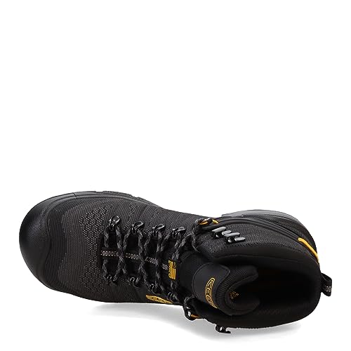 KEEN Utility Men's, Dearborn 6in Waterproof Comp Toe Work Boot Black/Steel Grey