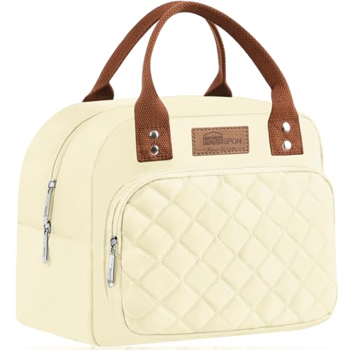 Buringer HOMESPON Lunch Bag for Woman Man Adults with Front Pocket Insulated Lunch Tote Lunch Box Container for Work Picnic or Travel(Black)