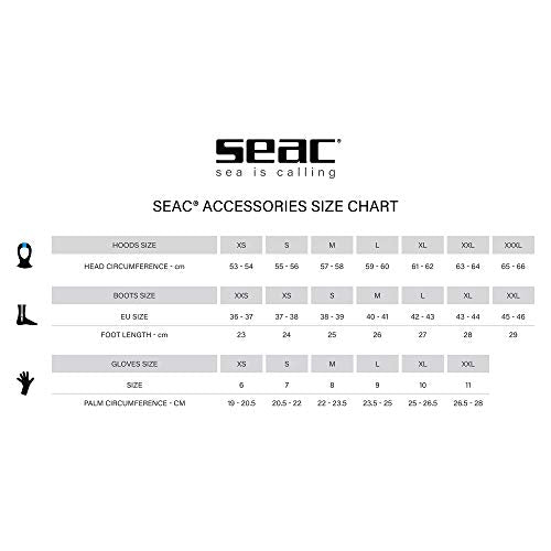 Seac Wetsuit Hood Standard Mens'-Ladies' 3mm Quality Neoprene - Scuba Diving, Snorkeling