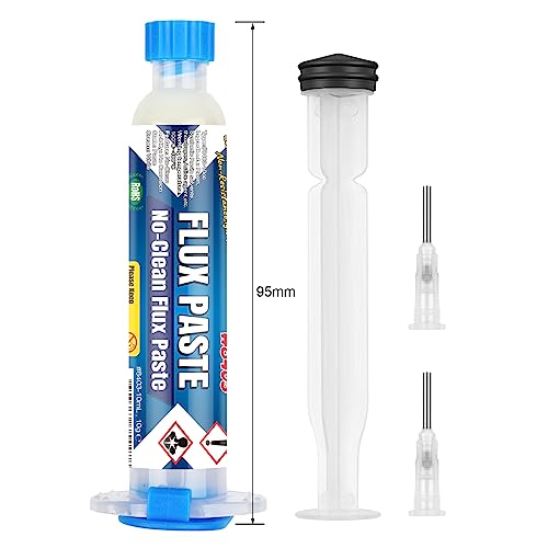 BEEYUIHF No-Clean Soldering Flux Paste, Smooth Flow Solder flux for Soldering, Electronics Flux Paste for PCB/IC/BGA/SMD Repairing DIY (10mL Syringe) #8403 (1 Pack)