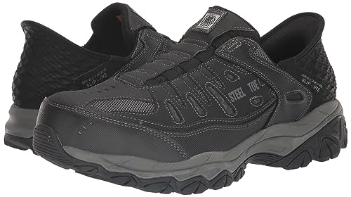 Skechers Men's Hands Free Slip-ins Cankton-Faison St Industrial Shoe, BLK, 10 Wide
