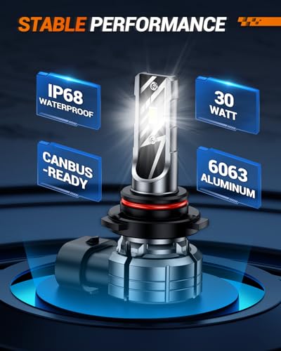 SEALIGHT F1A H10/9140/9145 LED Fog Light Bulbs, 10000LM 9040 9045 9145 Fog Light Bulbs, 600% Super Brightness 6000K Cool White Strong Penetration H10 LED Bulb, Non-polarity, Pack of 2