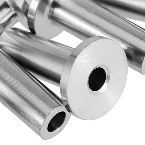 FUNSUEI 100 PCS T316 Stainless Steel Protector Sleeves, Cable Railing Protector Sleeves, Deck Cable Railing Kits, Come with Drill Bit, Cable Railing System for 1/8 Inch Cable Railing, Rope