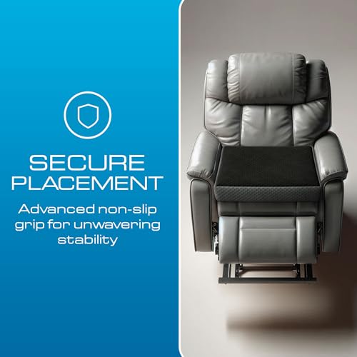 Kӧlbs Extra Large Recliner Cushion | Chic 2 Tone Velvet Cover | Memory Foam Seat Cushion 5 inch Thick 20" x 20" Large | Recliner Chair Cushion for Elderly - Extra Large Chair Cushion