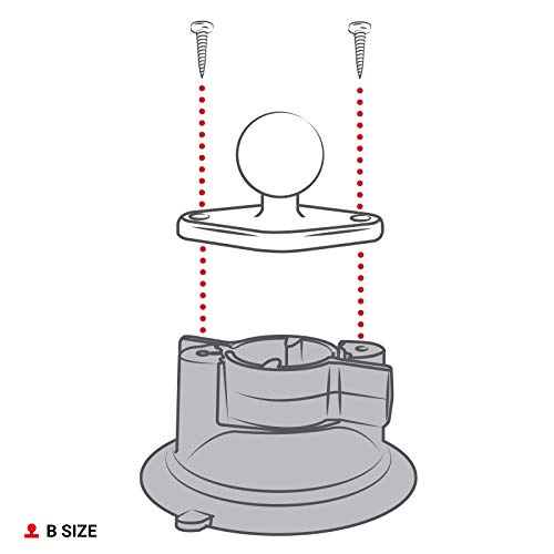 RAM MOUNTS Twist-Lock Composite Suction Cup Base with Ball RAP-B-224-1U with B Size 1" Ball
