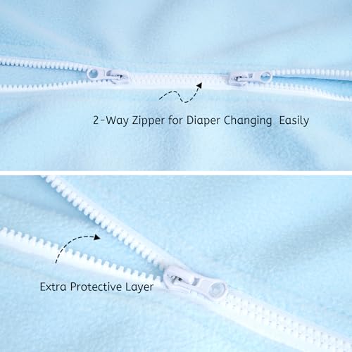 PHF 3 Pack Soft Micro-Fleece Baby Sleep Sack, 6-12 Months Warm Baby Wearable Blanket, 2-Way Zipper Sleeping Bags, Comfy Toddler Sleeping Sack for Baby Girls, Medium Size, Woodland