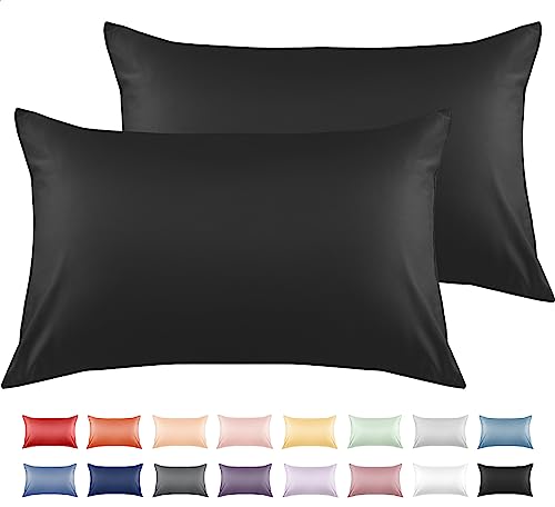 Warmstar 100% Cotton Toddler Pillowcase Set of 2, 600 Thread Count 13x18 Toddler Pillowcases Soft & Breathable, Cotton Travle Pillow Case Cover 13"x 18" with Envelope Closure, Placid Blue
